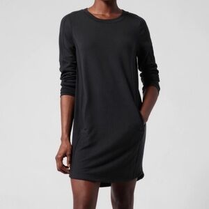 Athleta Balance Sweatshirt Dress Black - Size M Medium